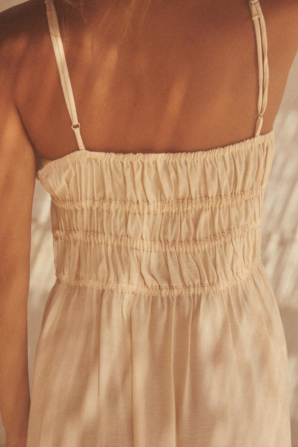 FLOWING MIDI DRESS WITH ELASTICATED DETAIL - Zara фото 4