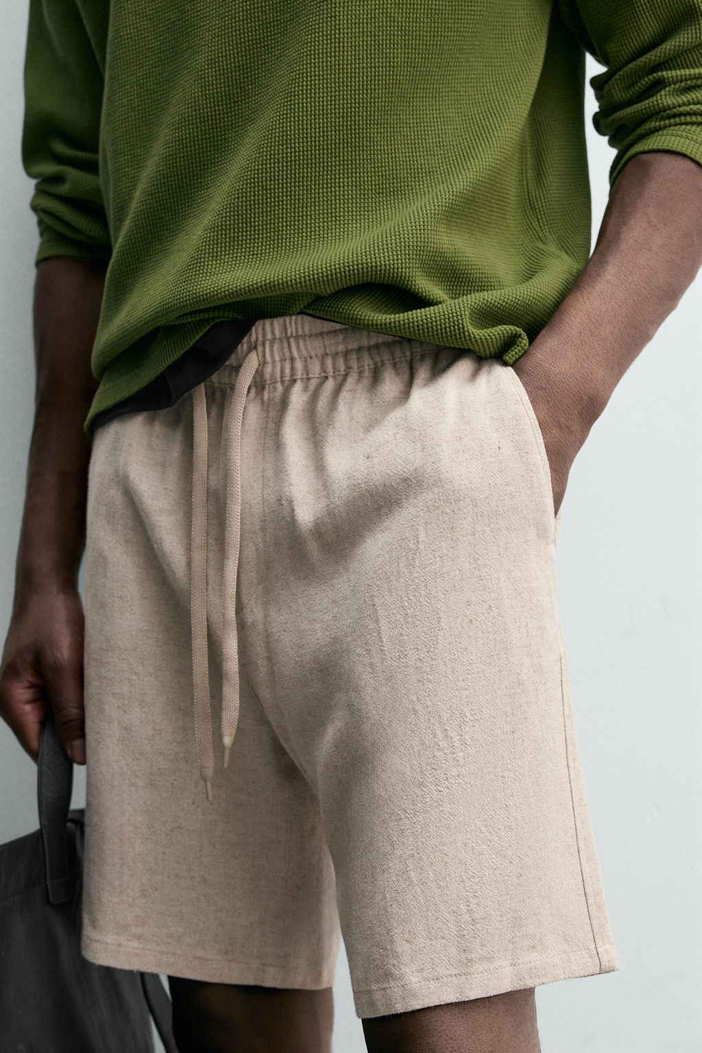 BERMUDA RELAXED FIT VISCOSA - LINO / Beige claro - Zara фото 5