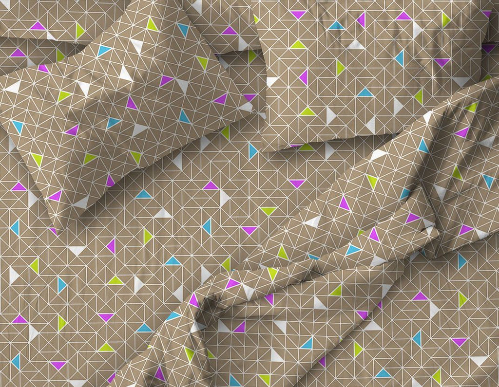 Наволочка 70*70 см, бязь Комфорт (Треугольники, бежевый) - Ивановотекстиль фото 2