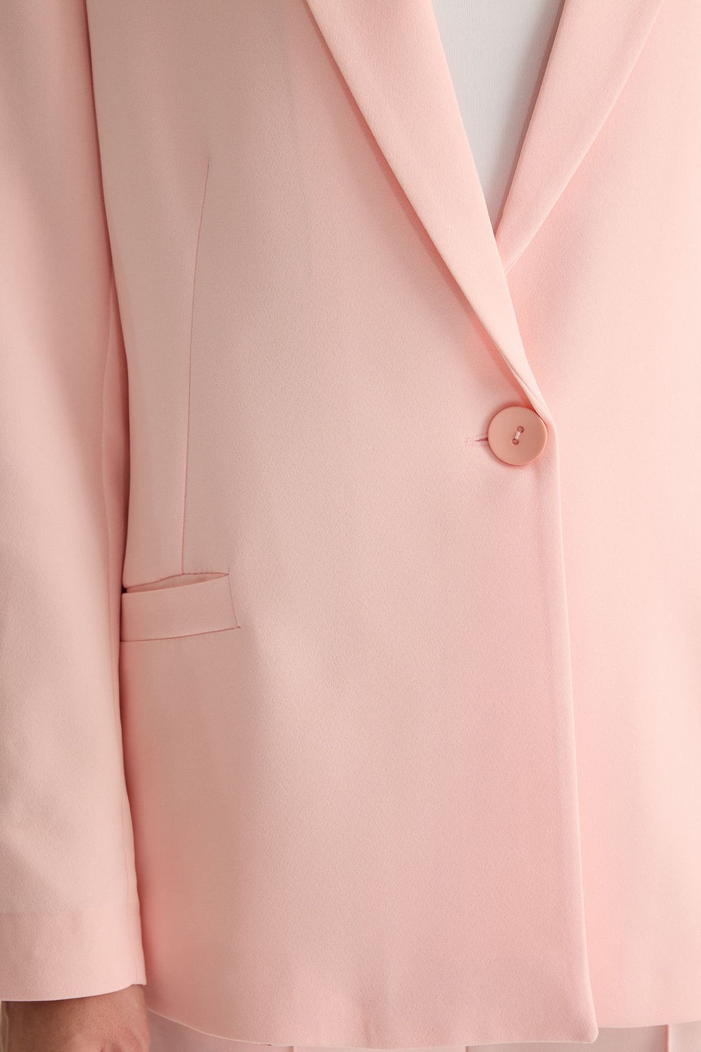 Ac?k Pembe Cizgili Blazer Ceket TWOAW20CE0316