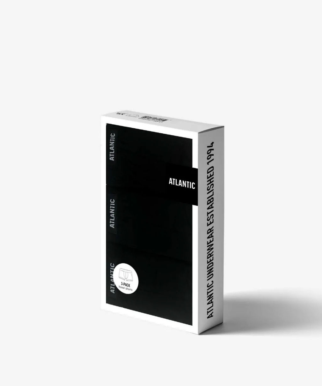 ATLANTIC 3BMH-007 Трусы шорты Basic - набор 3 шт. черный фото 10