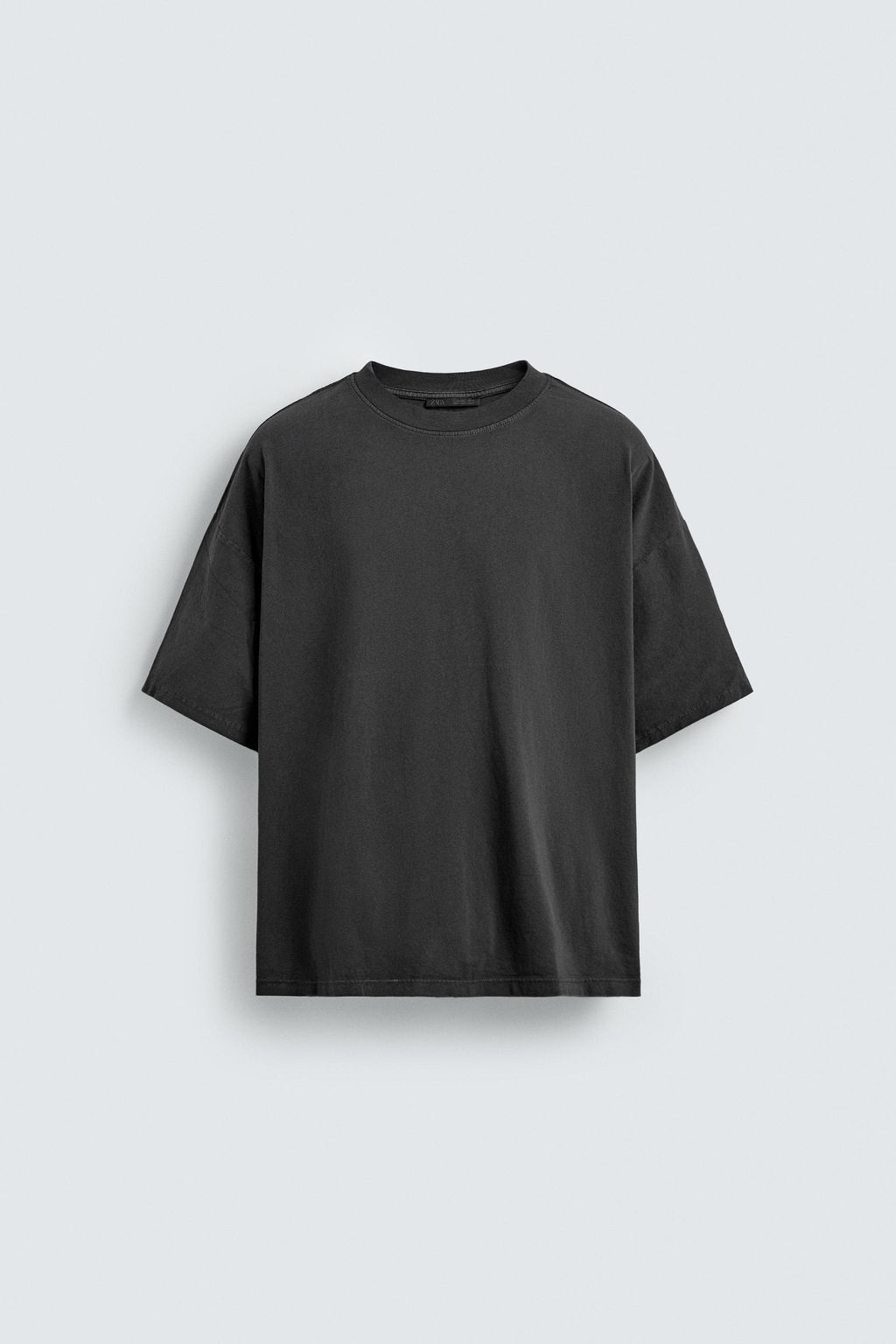 CAMISETA B?SICA LAVADA / Antracita oscuro - Zara фото 7