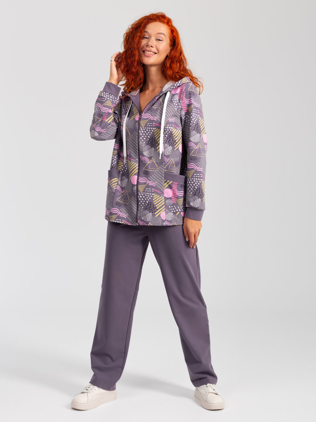 Костюм женский футер с лайкрой "ДОРИС" ЛИЛОВЫЙ