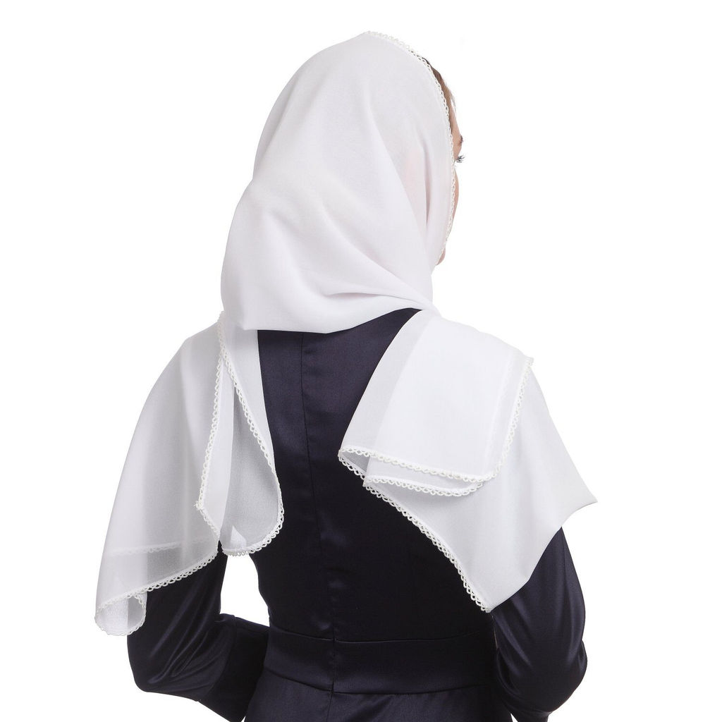 Палантин 193 х 75 см, цвет молочный - Мастерская ПОКРОВ фото 2