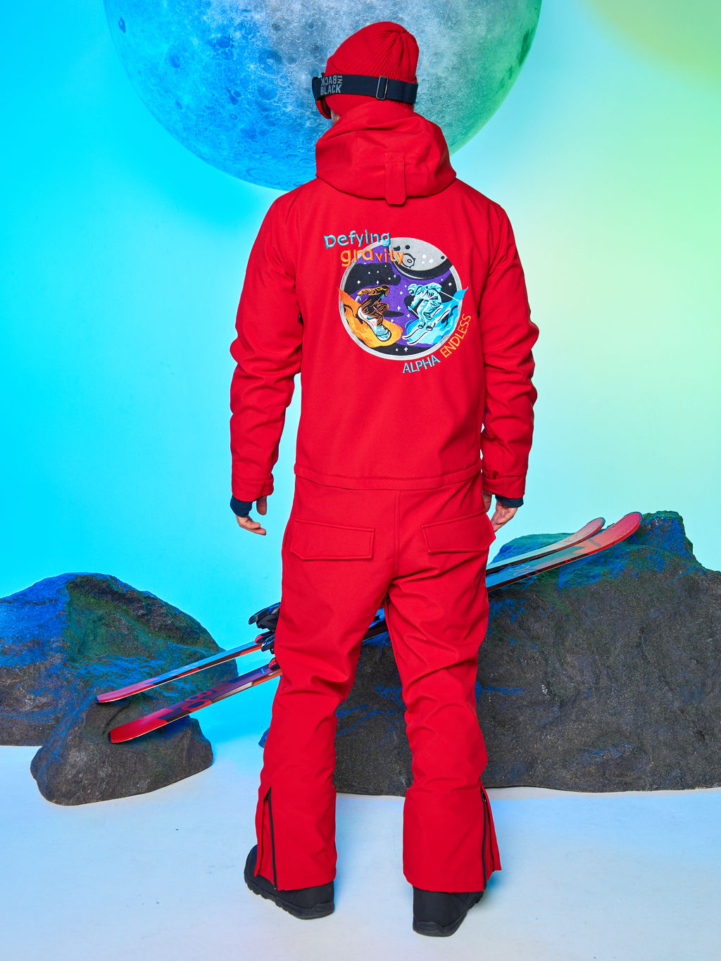 Мужской сноубордический горнолыжный комбинезон Alpha Endless Prometheus 223/230510 RED - Красный