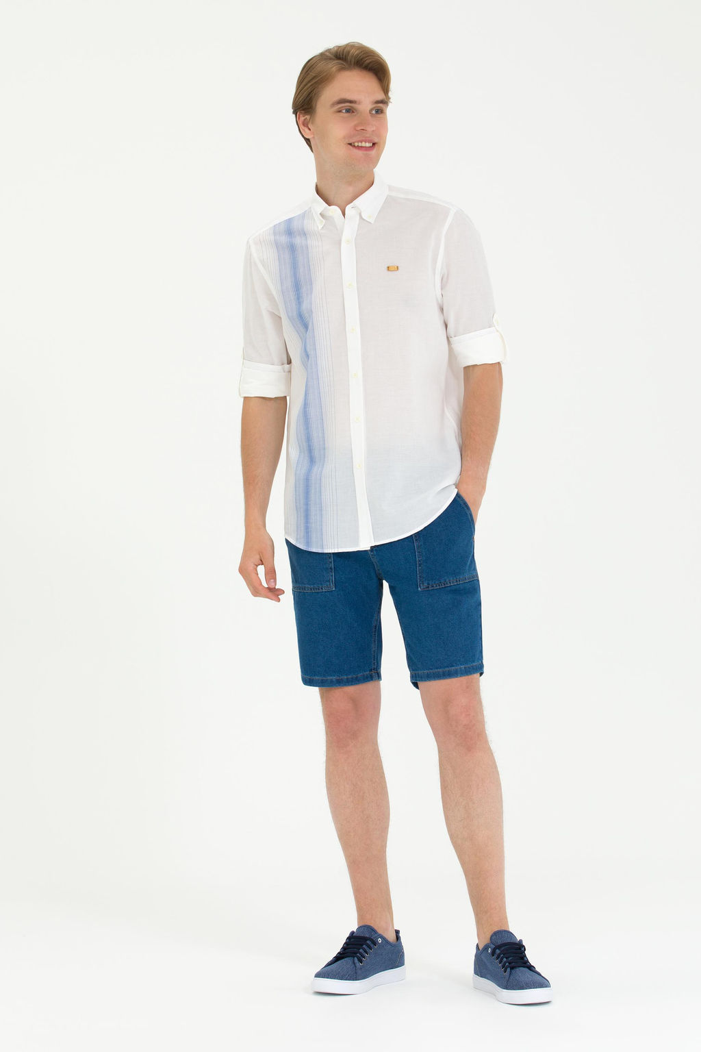 U. S. Polo Assn Мужская белая рубашка с длинным рукавом - U.s. polo assn фото 18