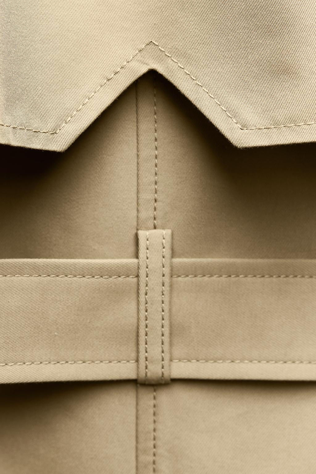 LONG TRENCH COAT WITH BELT - Zara фото 6