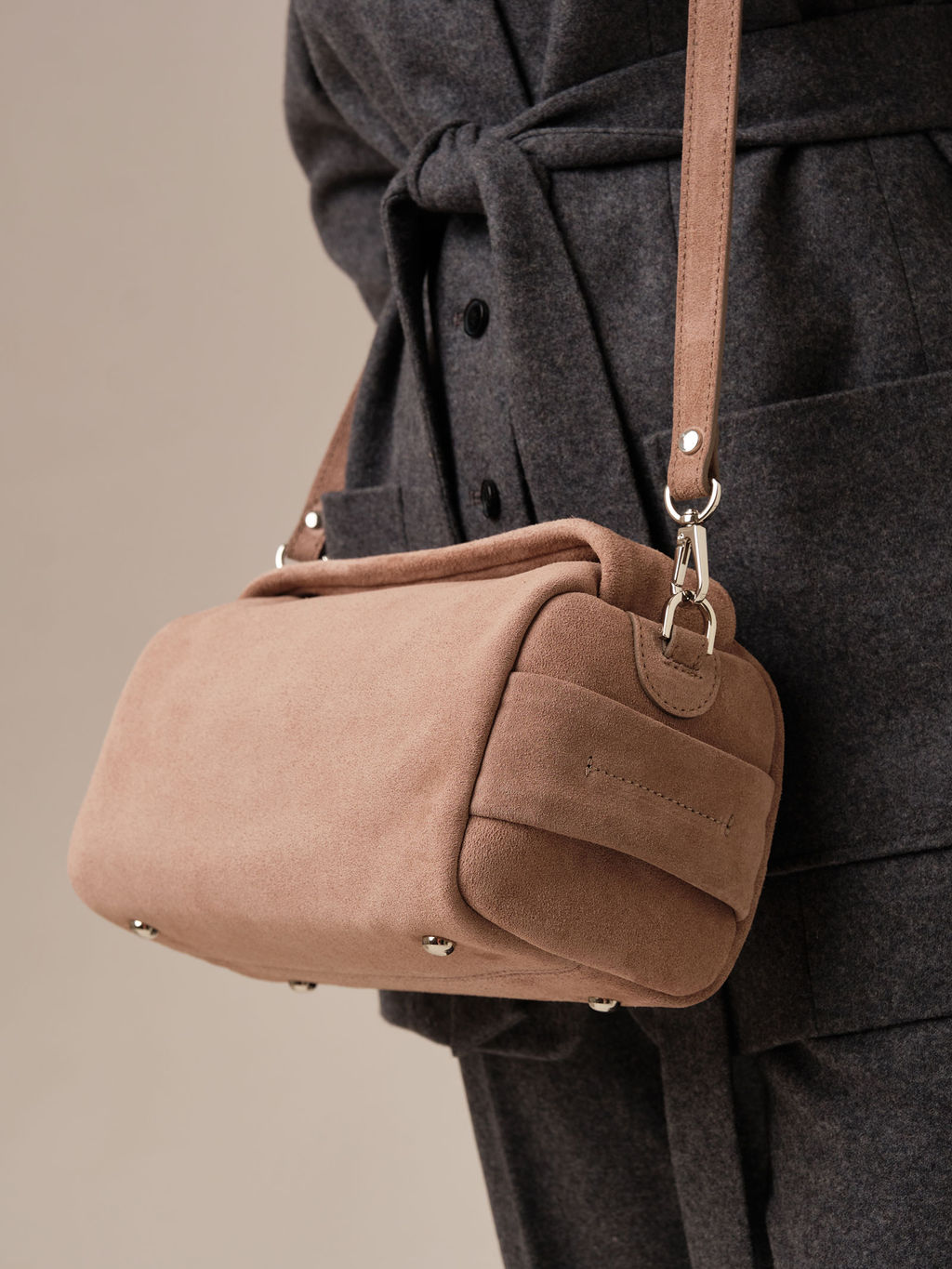 Замшевая сумка Solea DBR 31365 капучино  фото 5