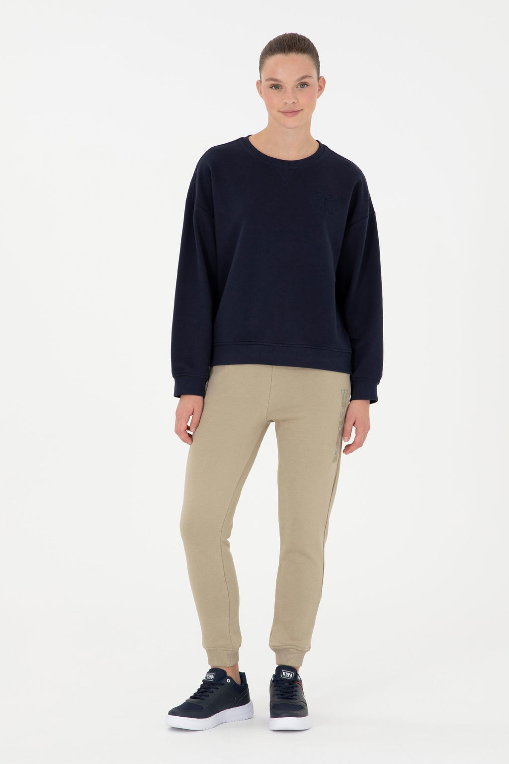 Женские легкие спортивные штаны цвета хаки - U.s. polo assn фото 9