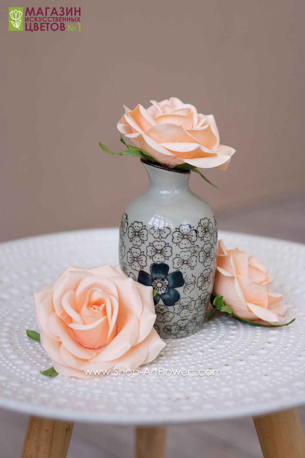 306-1 Бутон розы, 8 см., силикон - Без тм фото 3