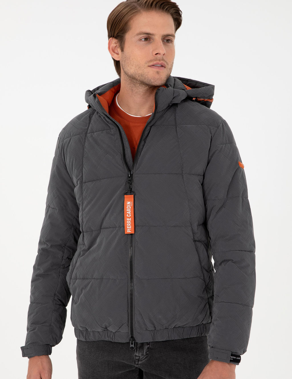 Antrasit Kap__onlu Spor Mont - Pierre cardin фото 3