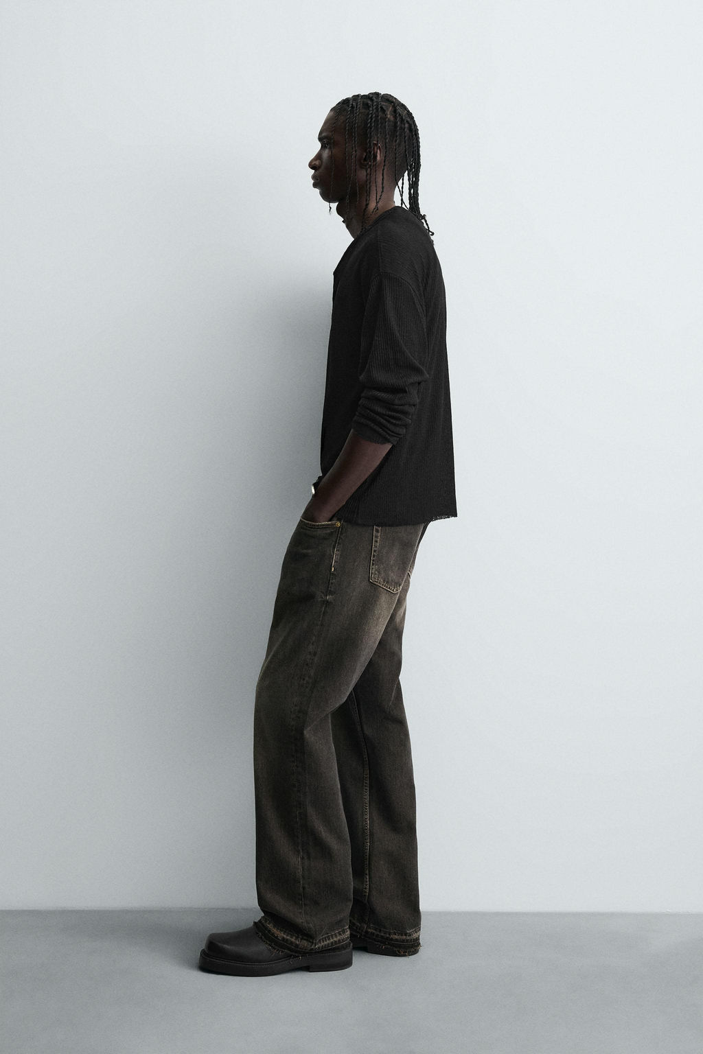 RELAXED FLARE FIT JEANS - Zara фото 4