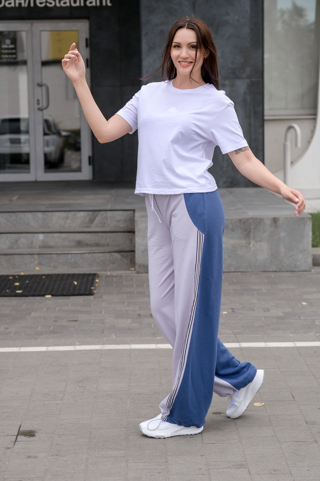 Брюки футер с регулировкой дилны по низу