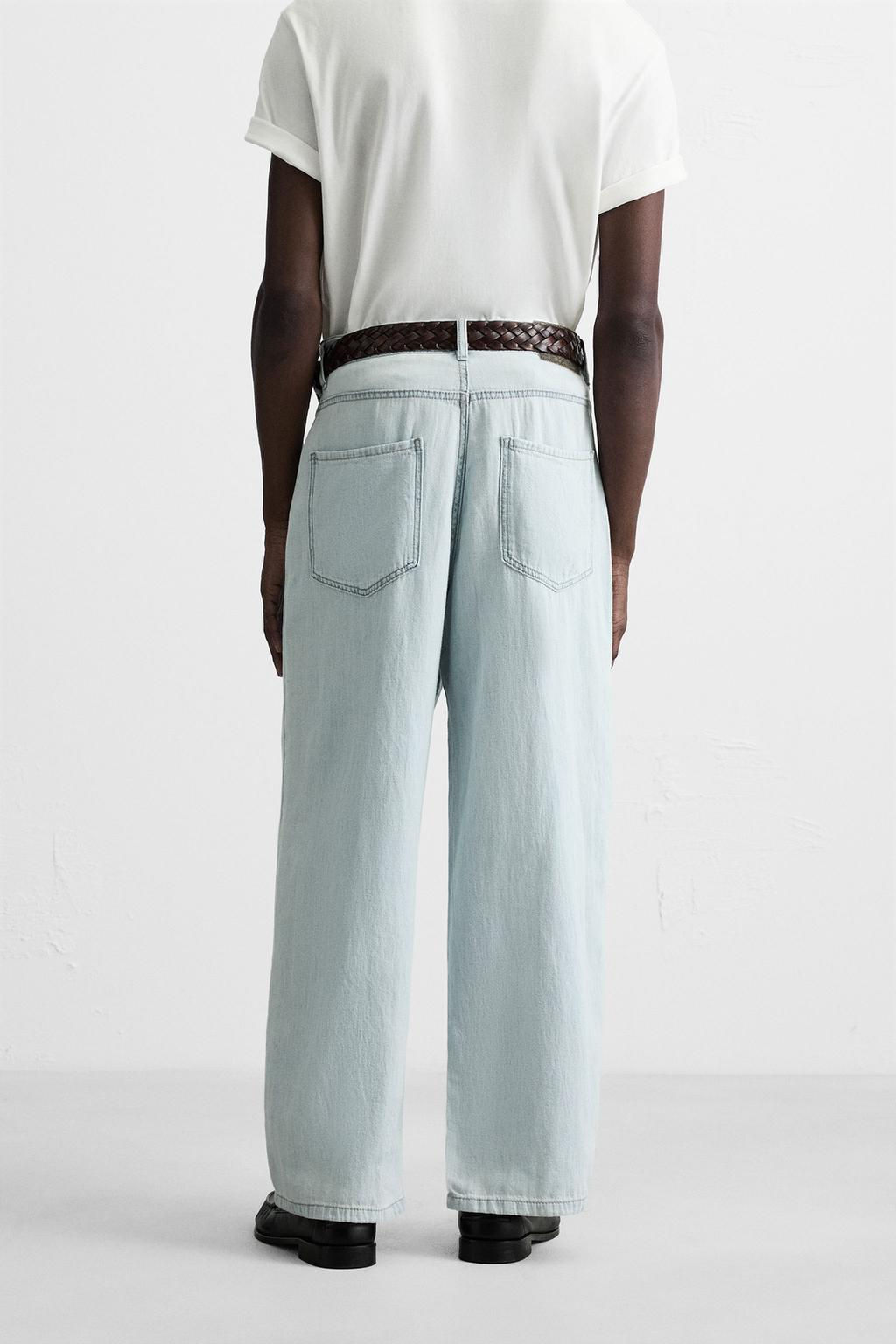 LIGHTWEIGHT LOOSE WIDE-LEG JEANS - Zara фото 3