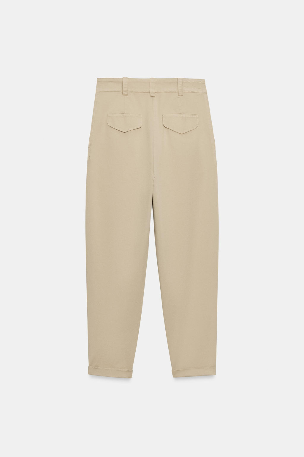 PANTAL?N CHINO BAJO VUELTA / Camel claro - Zara фото 8