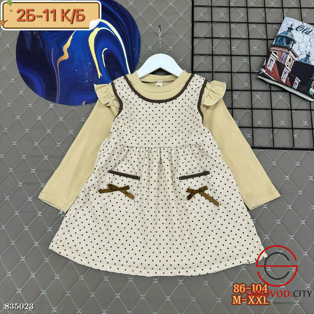 Платье для девочки в горошек