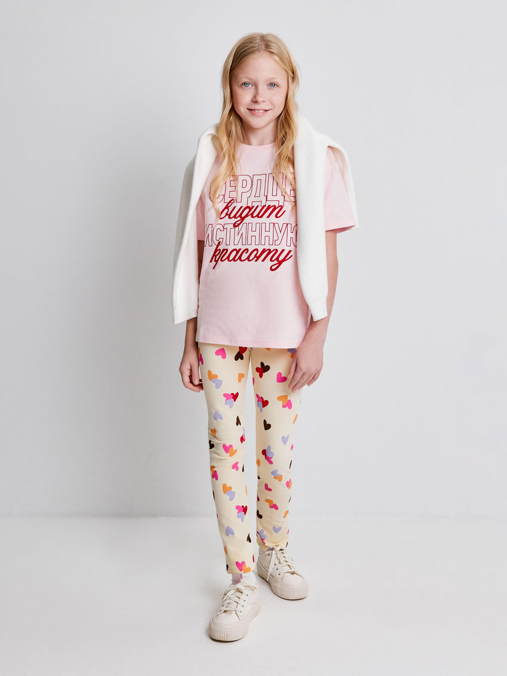 ACOOLA / Брюки детские для девочек (лосины) Dina_lg1 крем  фото 7