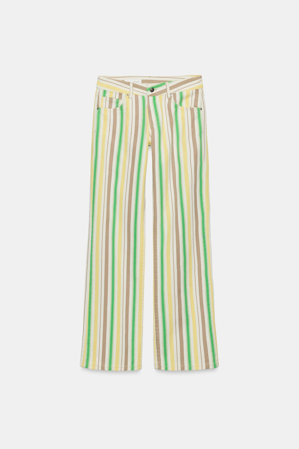 JEANS TRF WIDE LEG TIRO BAJO RAYAS / rayas
