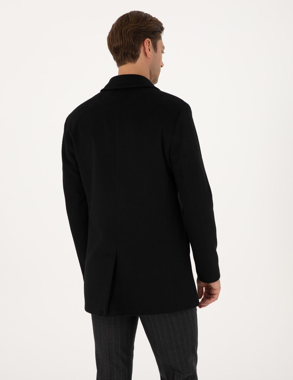 Siyah Slim Fit Ka_e Kaban - Pierre cardin фото 5