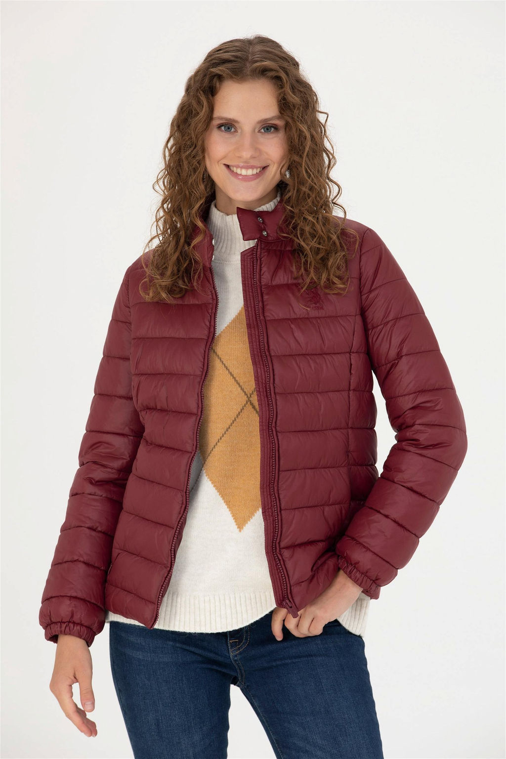 U. S. Polo Assn Женское бордовое пальто - U.s. polo assn фото 3