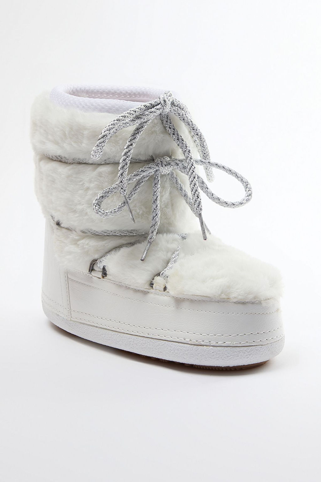 Trendyolmilla Shoes Siyah Kurklu Bagc?kl? Pelus Kad?n Kar Bot TAKAW25BO00050  фото 8
