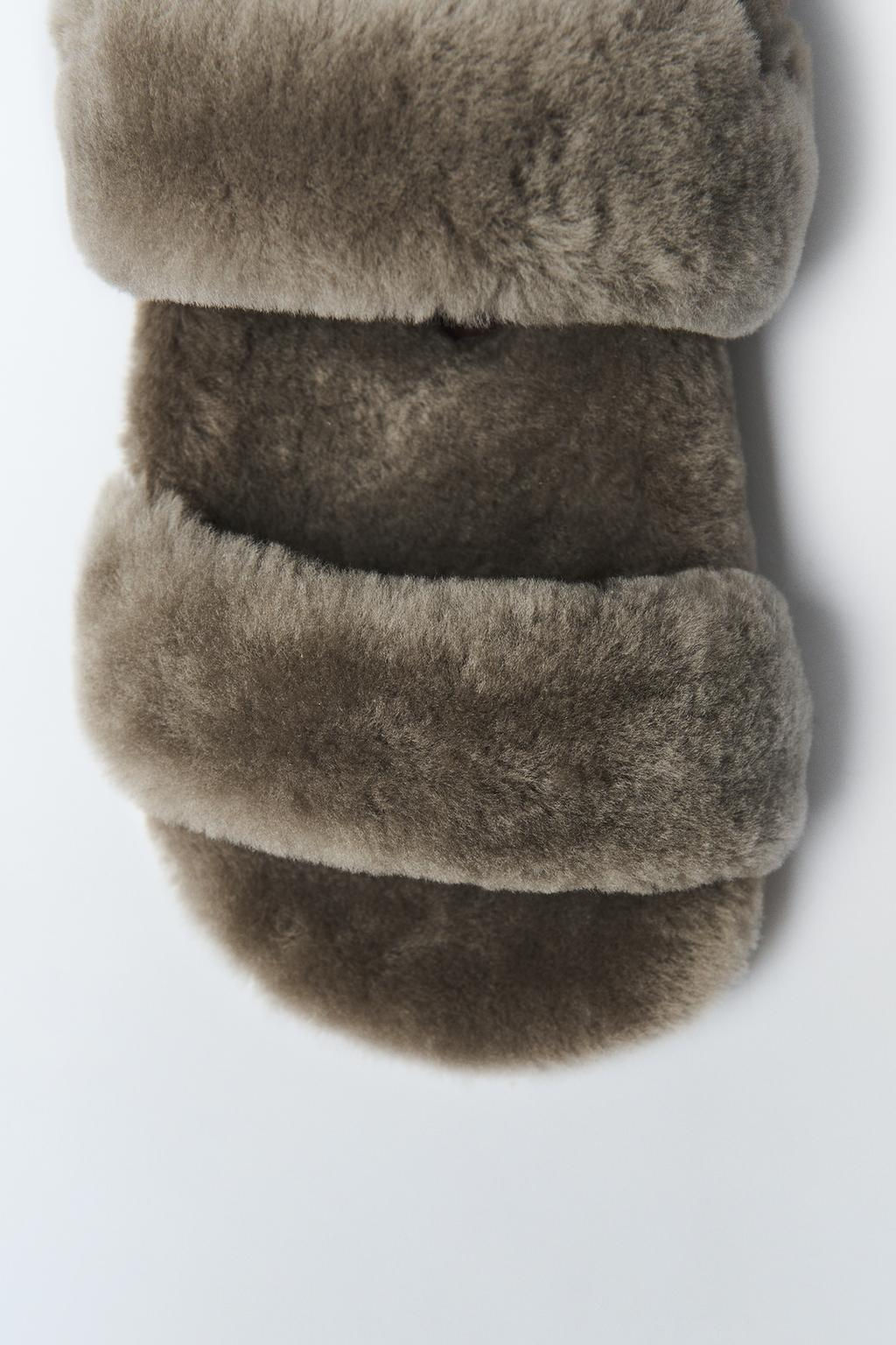 LIMITED EDITION SHEEPSKIN LEATHER SANDALS - Zara фото 9