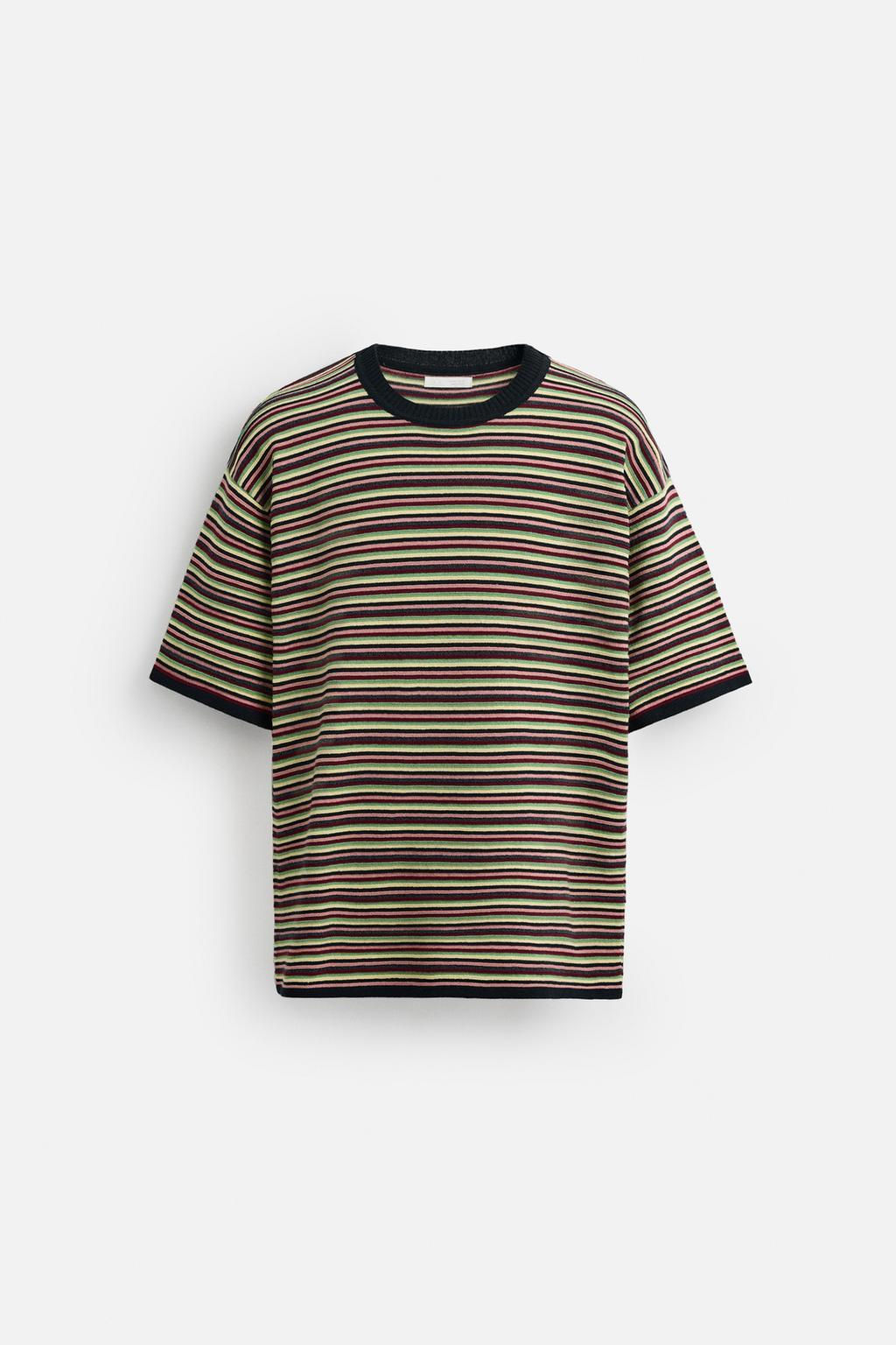 STRIPED KNIT T-SHIRT - Zara фото 8