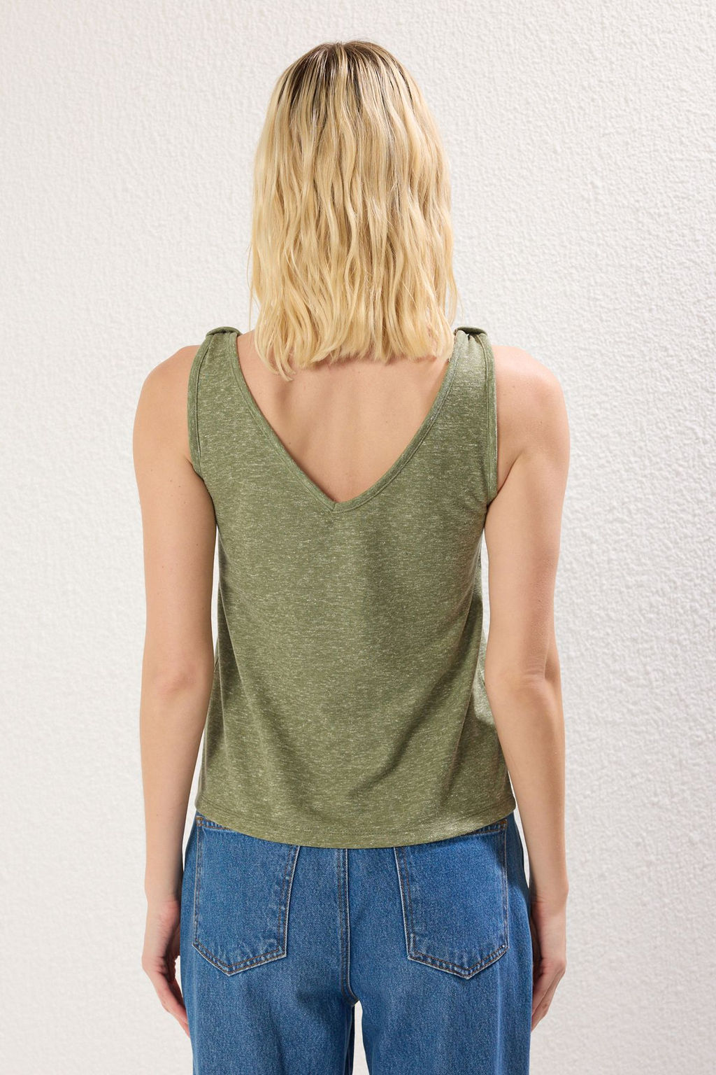 Ekru Regular/Normal Kal?p Havuz Yaka Orme Bluz TWOSS25BZ00138 - Trendyolmilla фото 10