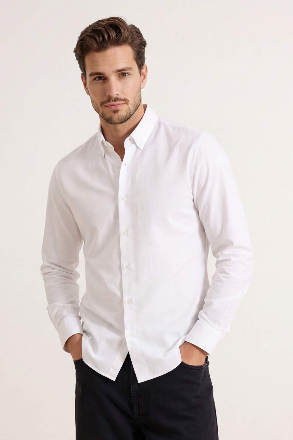 Lacivert Regular Erkek Gomlek TMNSS26GO00008 - Trendyolmilla фото 13