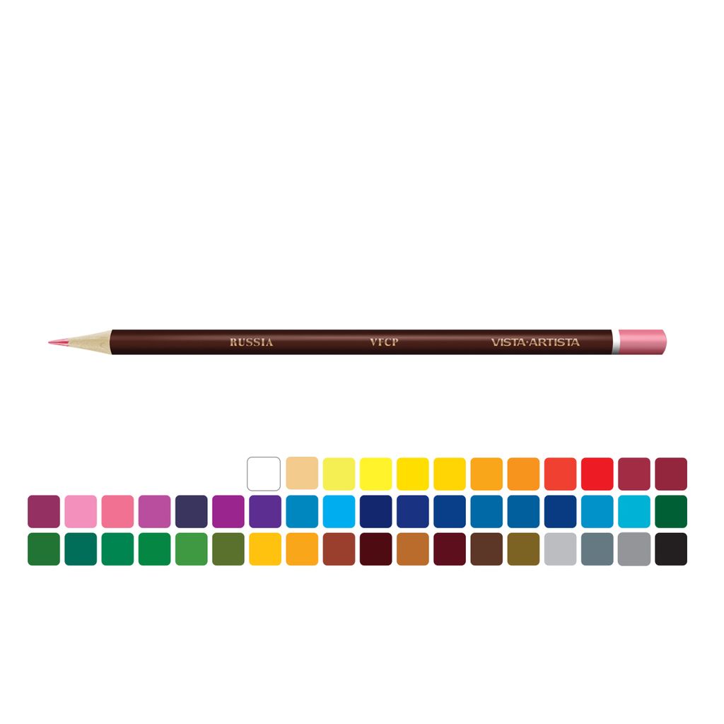 VISTA-ARTISTA Fine VFCP-48 Набор цветных карандашей заточенный 4 х 48 цв  фото 5