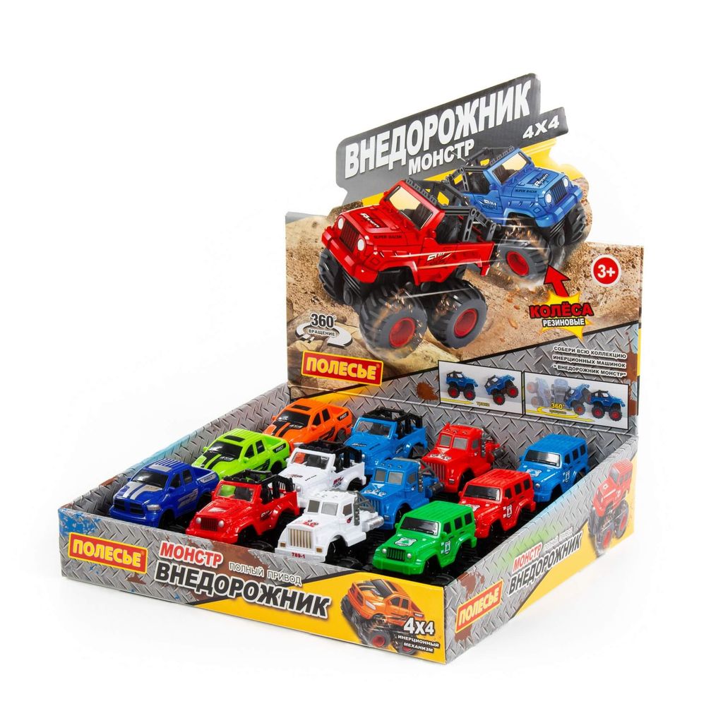 Монстр ВНЕДОРОЖНИК, автомобиль инерционный (дисплей) - Полесье фото 2