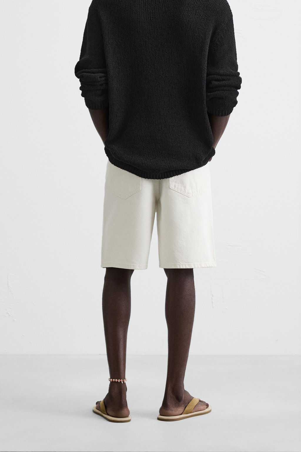 STRAIGHT-LEG DENIM BERMUDA SHORTS