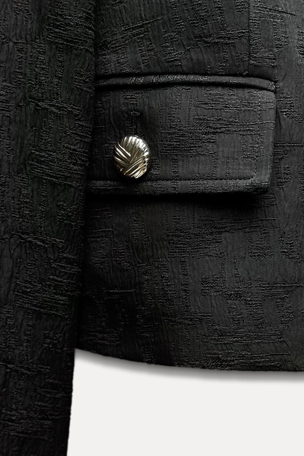 SHORT JACQUARD BLAZER - Zara фото 6