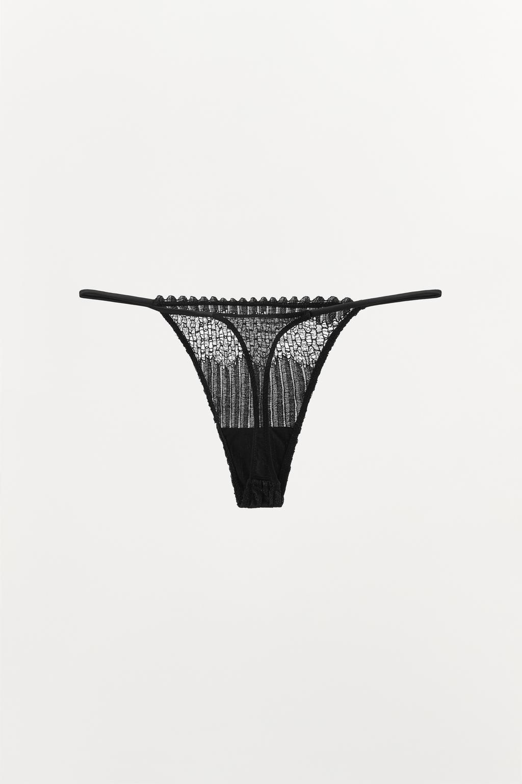 PLEATED LACE THONG - Zara фото 5