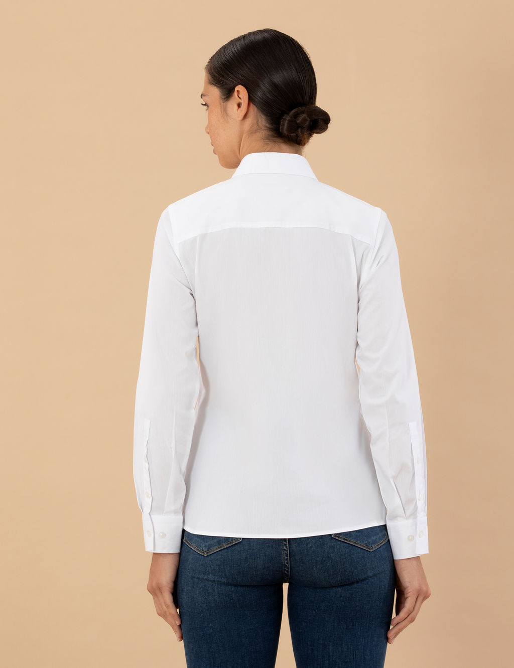 Beyaz Slim Fit Uzun Kollu G_mlek