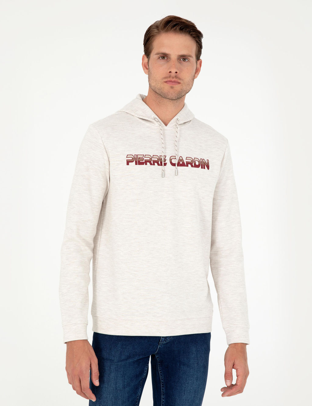 Bej Regular Fit Sweatshirt - Pierre cardin фото 3