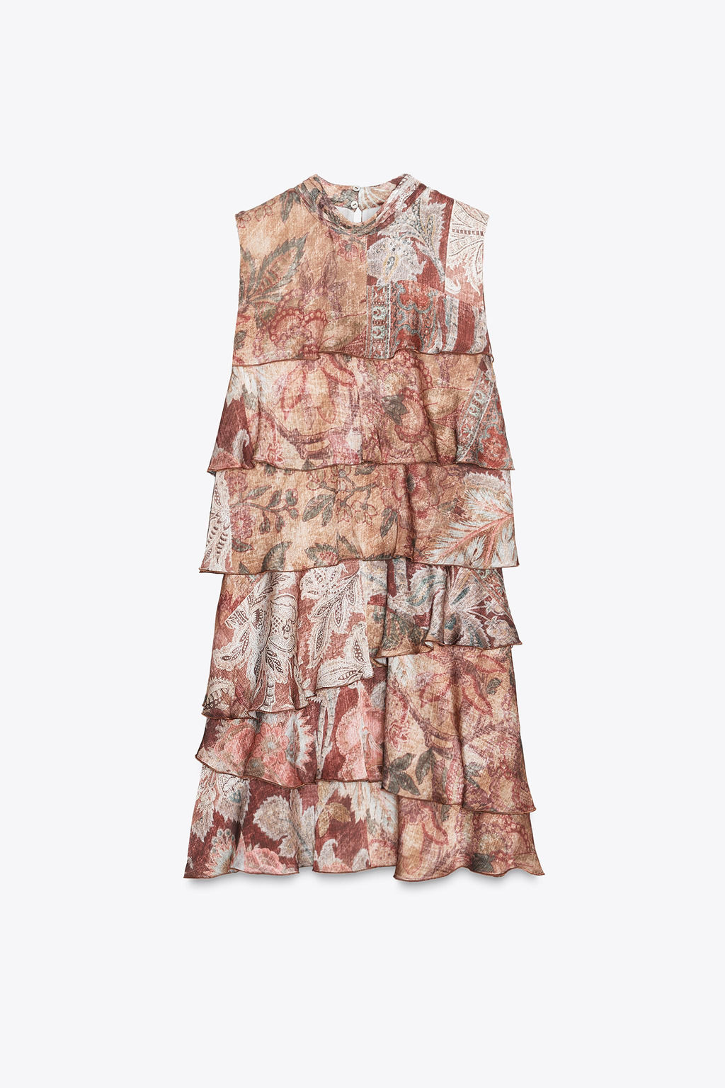 RUFFLED PRINTED MINI DRESS - Zara фото 5