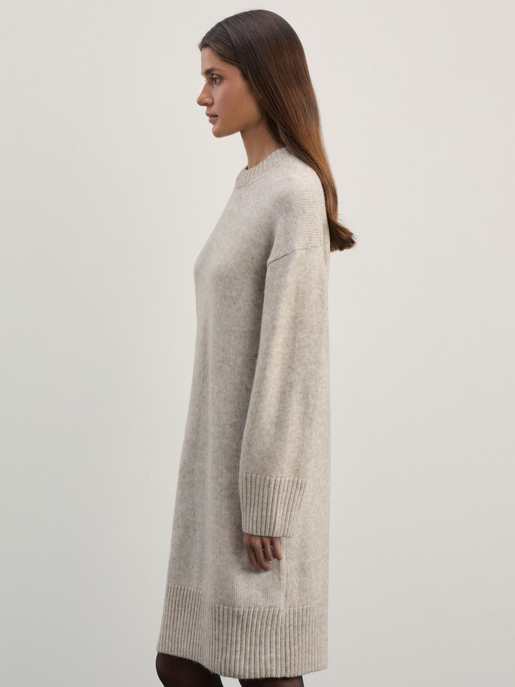 Вязаное платье с высоким рибом / Zarina  фото 4