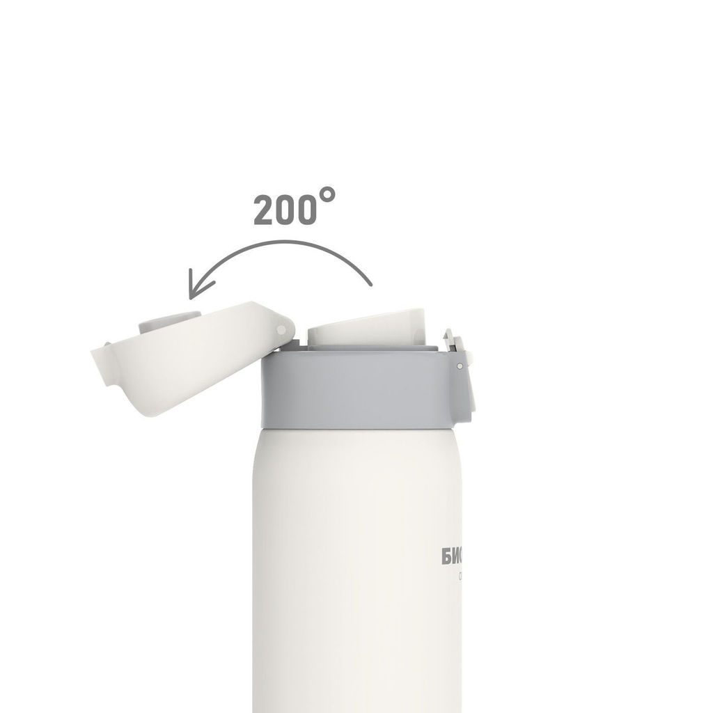 Термос-кружка 0,480 л "BIOSTALCROSSTOWN" цвет "БЕЛЫЙ" арт. NMR-480W