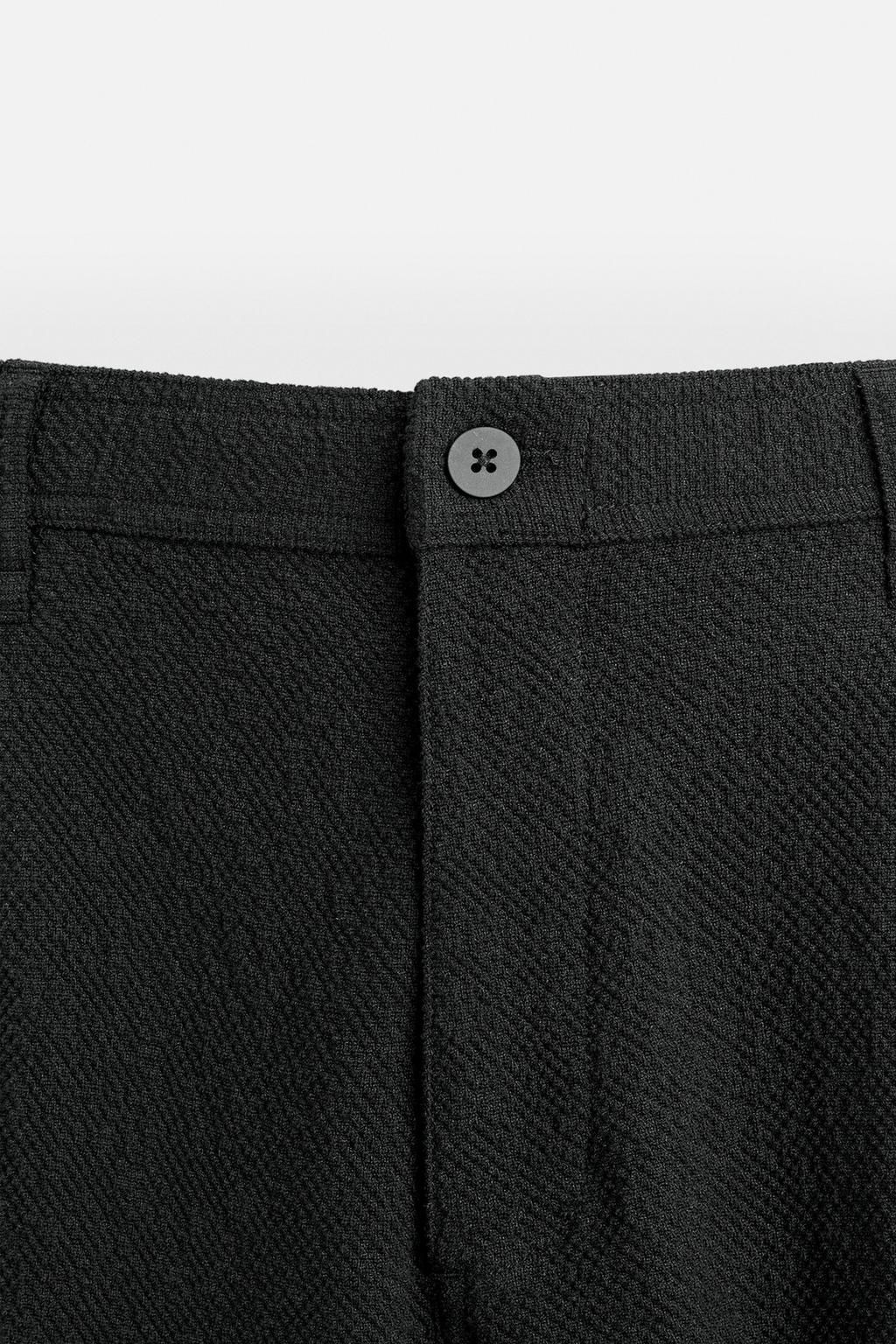 TEXTURED PLEATED TROUSERS - Zara фото 17