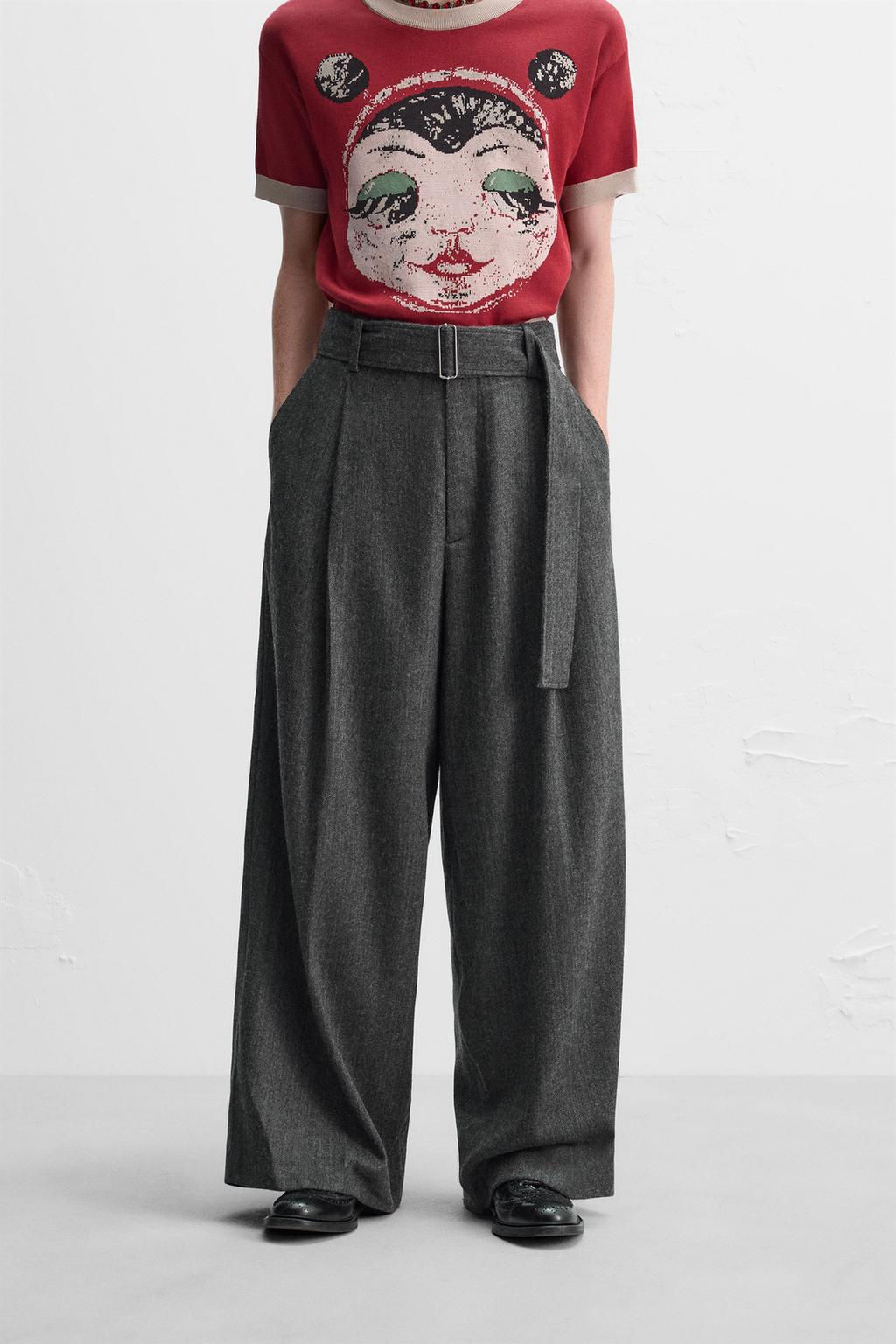 HARRY LAMBERT BELTED TROUSERS - Zara фото 2