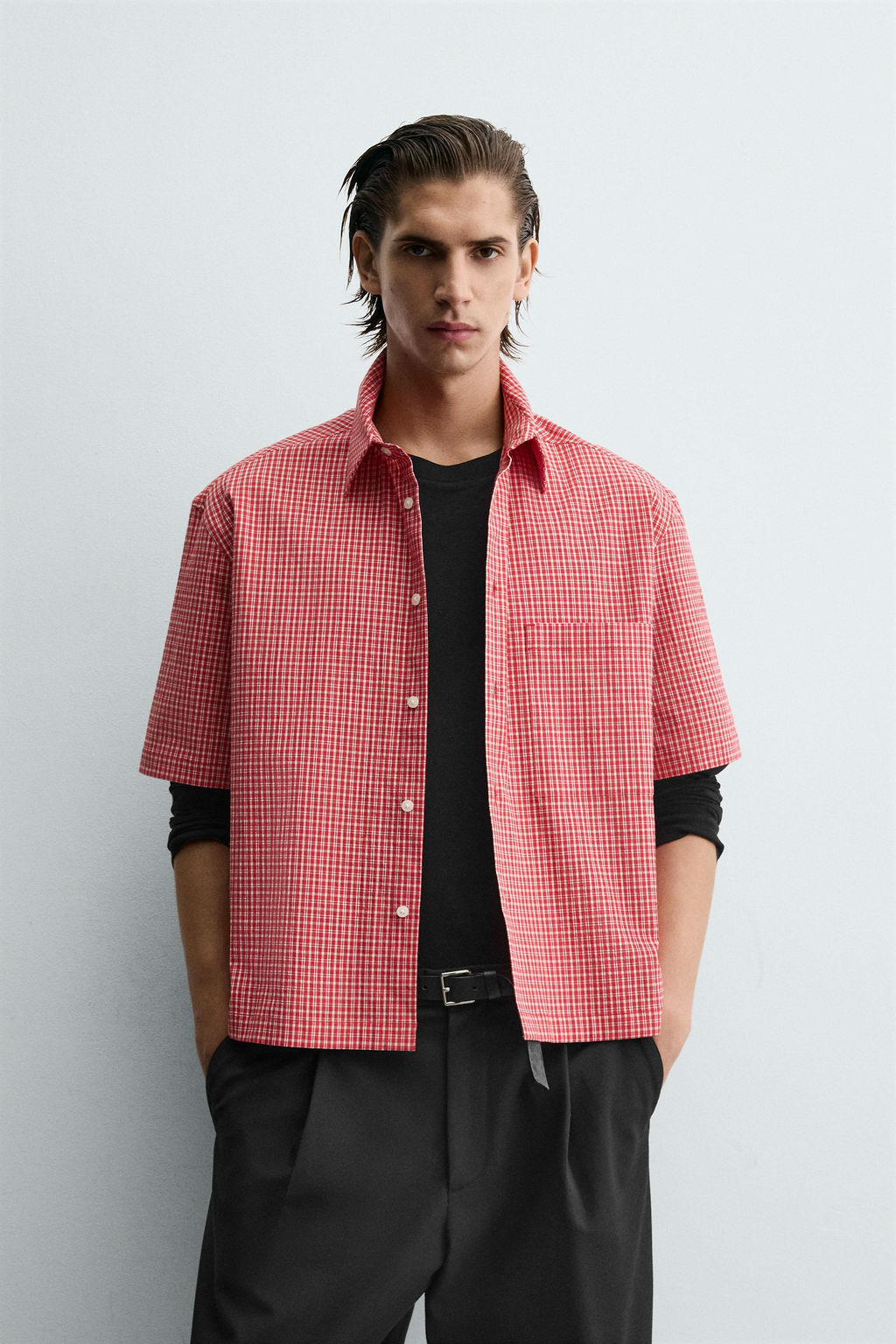 CHECKED RELAXED FIT SHIRT - Zara фото 2