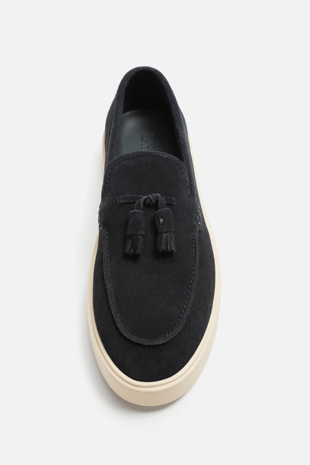CASUAL LEATHER TASSEL LOAFERS - Zara фото 6