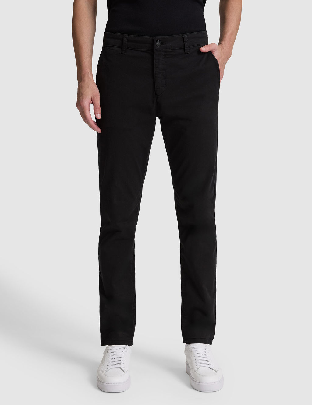 Siyah Slim Fit Pamuk Kar___ml_ Kanvas Pantolon