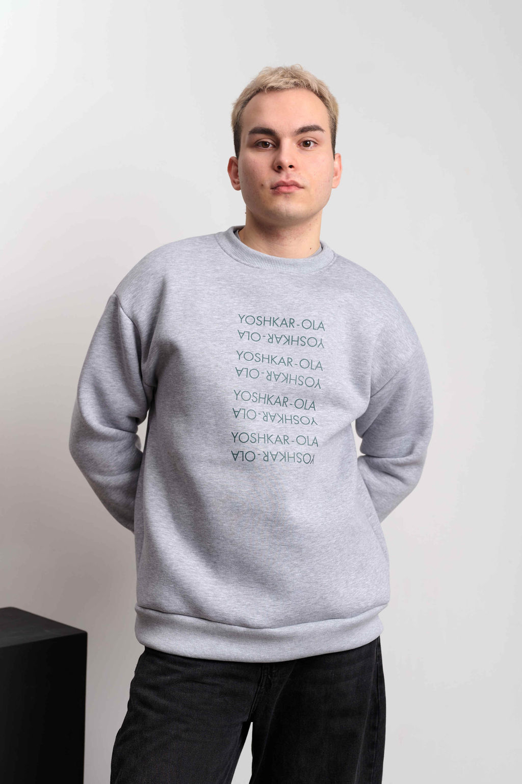 Свитшот мужской "Йошкар-Ола" серый меланж