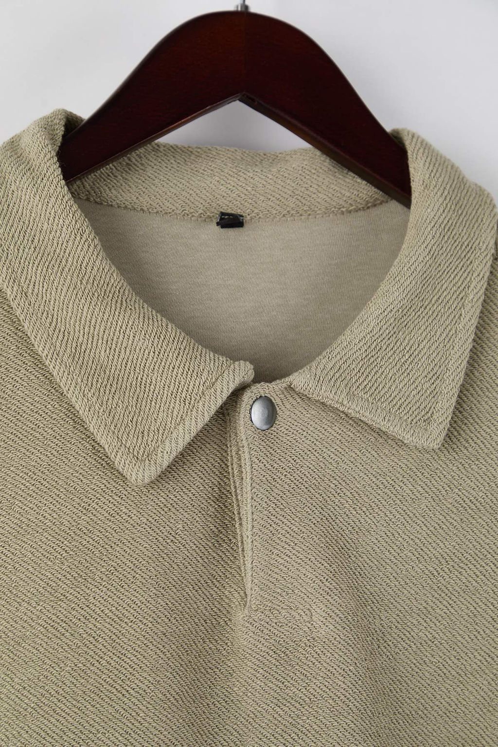 Yesil Yeni Oversize/Genis Kesim Polo Yaka Kal?n C?tc?tl? Sweatshirt TMNAW26SW00051 - Trendyolmilla фото 5