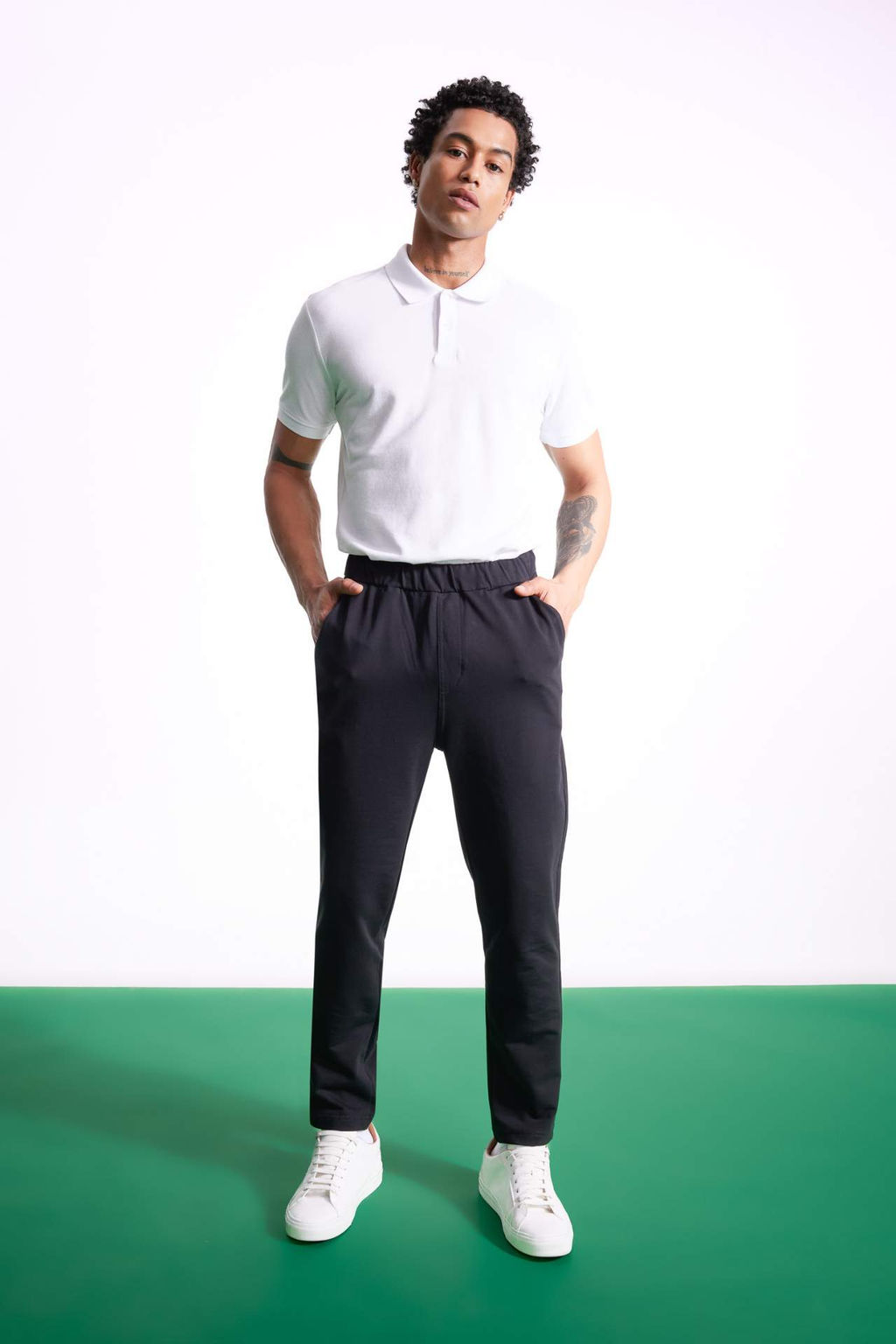 DeFactoFit Jogger Esofman Alt? Slim Fit Dar Kesim Beli Lastikli Cift Cepli Standart Paca  фото 2