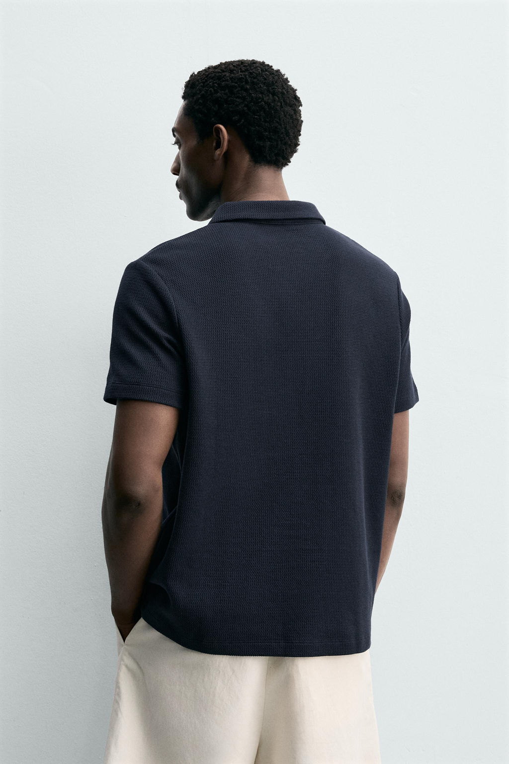 POLO RELAXED FIT ESTRUCTURA / Marino - Zara фото 3