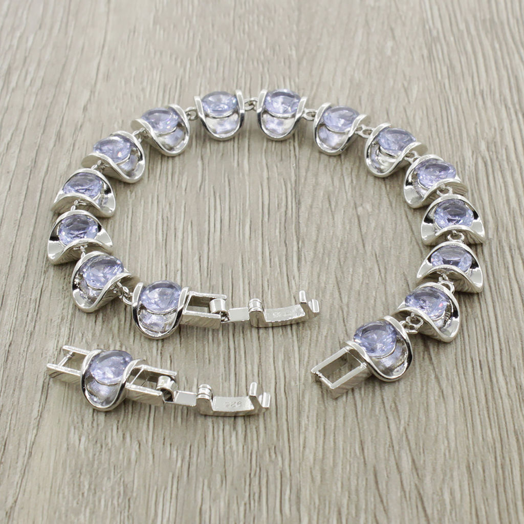 Александрит, браслет Кимберли, покрытие родий, длина 16см - Agat77 фото 3