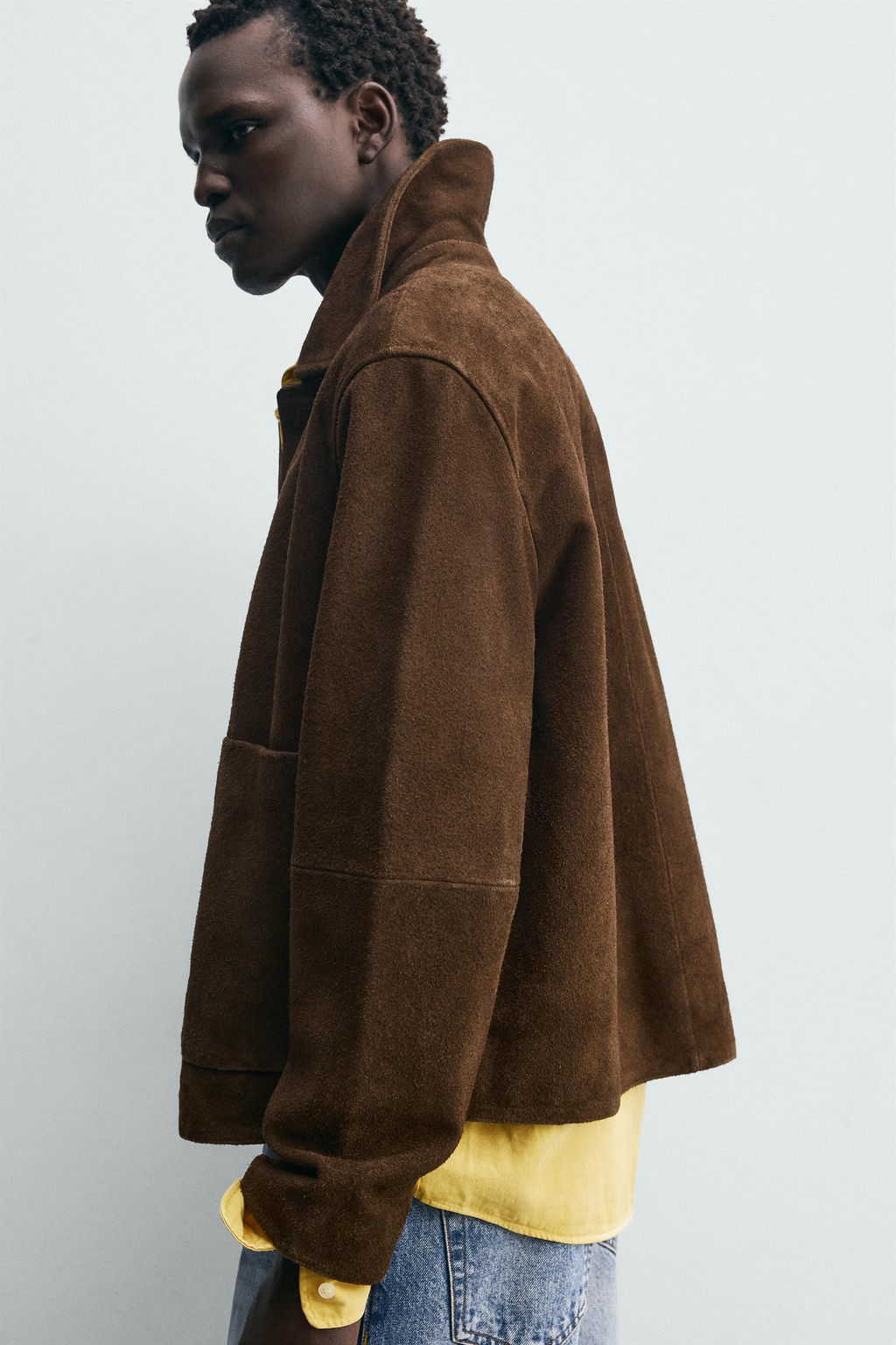 LEATHER SUEDE JACKET - Zara фото 6